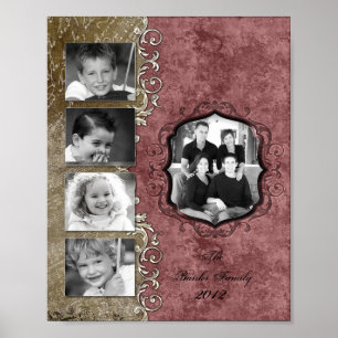 Póster Montaje elegante de 8"x10" 5 Slot Family Collage