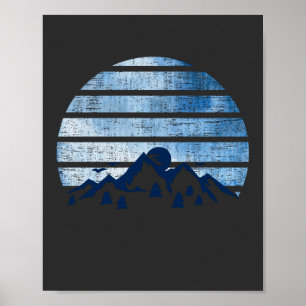 Póster montaña abstracta