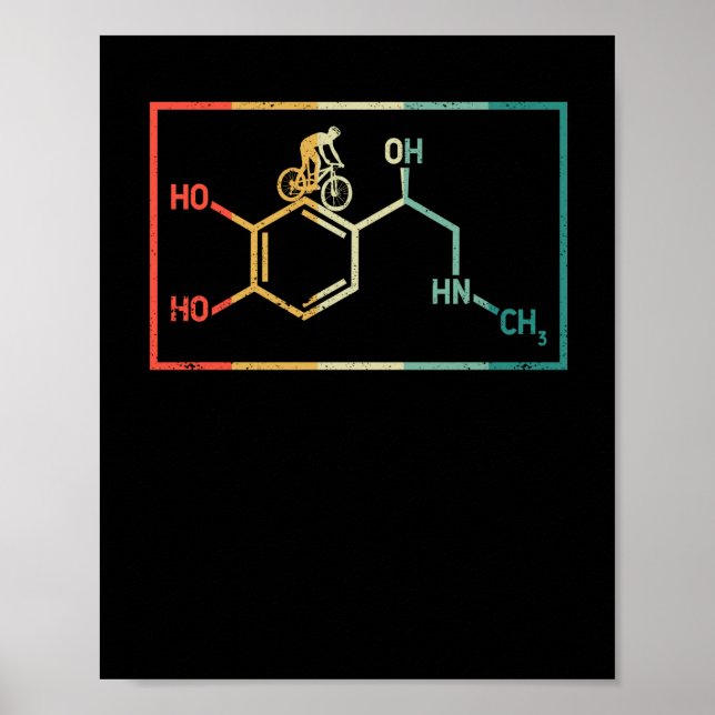 Póster Montaña Bicicleta Adrenalina Fórmula de descenso e (Frente)