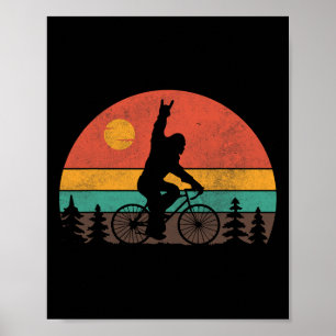 Póster Montaña Bigfoot Bicicleta Divertida Mtb Ciclismo S