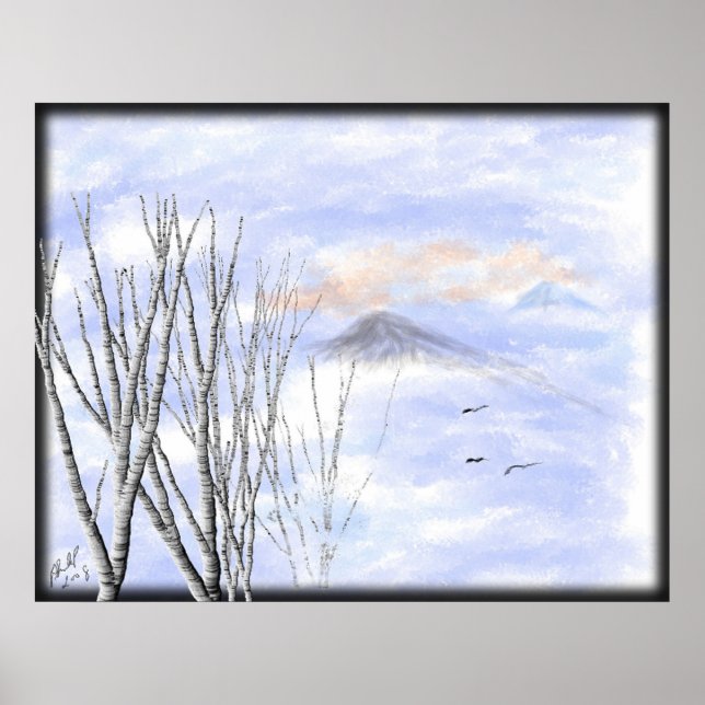 Póster Montaña Birch (Frente)