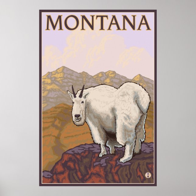 Póster Montana - Cabra de montaña (Frente)