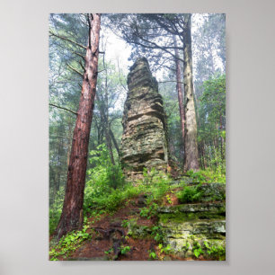 Póster Montaña castellada en bosque estatal
