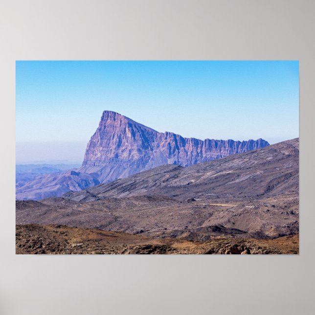 Póster Montaña cerca de Jebel Shams (Frente)