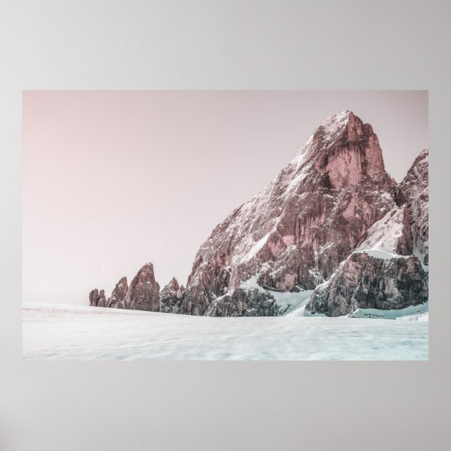 PÓSTER MONTAÑA CUBIERTA DE NIEVE (Frente)