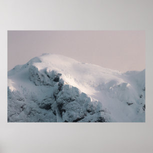 Póster Montaña cubierta de nieve