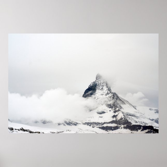 PÓSTER MONTAÑA CUBIERTA DE NIEVE (Frente)