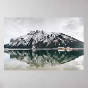 PÓSTER MONTAÑA CUBIERTA DE NIEVE