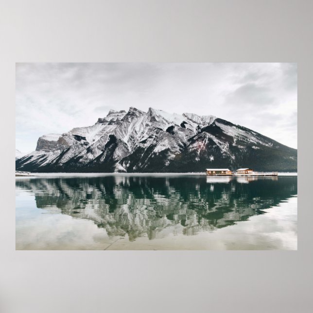 PÓSTER MONTAÑA CUBIERTA DE NIEVE (Frente)