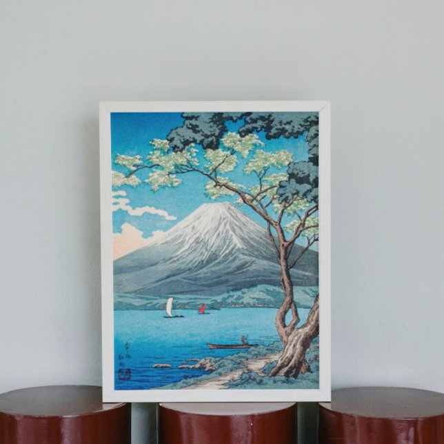 Póster Montaña de acuarela vintage Fuji 1871-1945 (Subido por el creador)