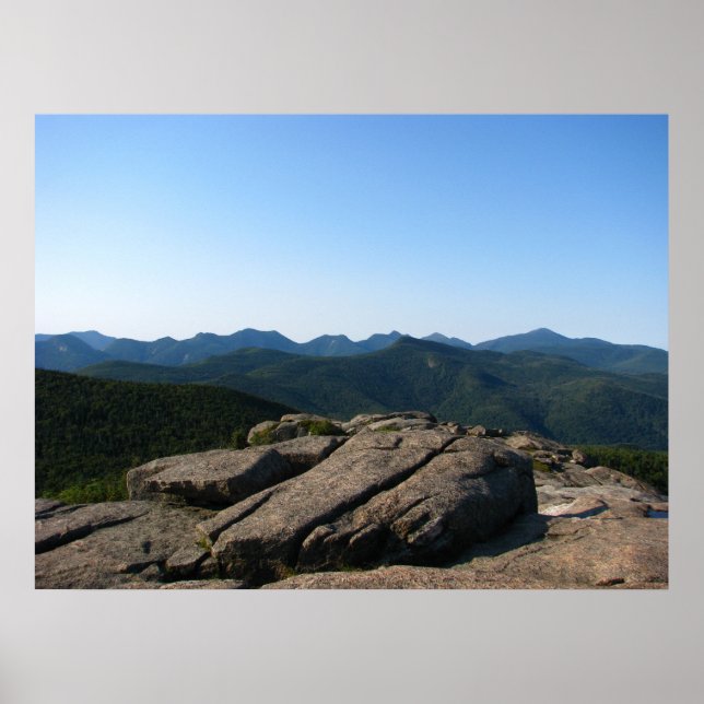 Póster Montaña de cascada, Adirondacks (Frente)