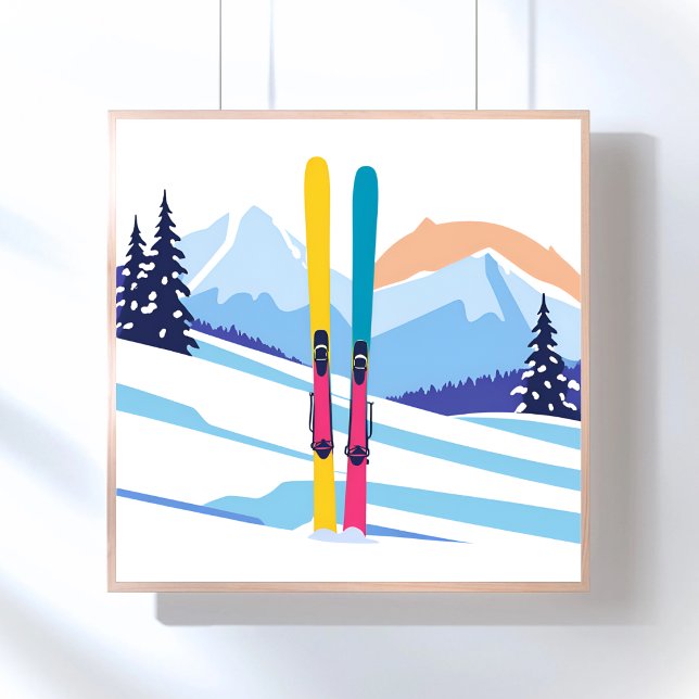 Póster Montaña de esquí de invierno (Subido por el creador)