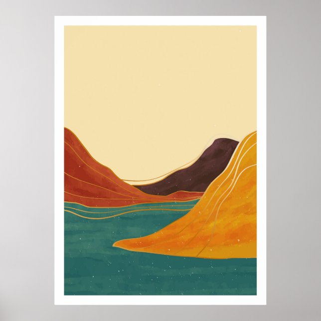 Póster Montaña de fondo abstracto natural (Frente)