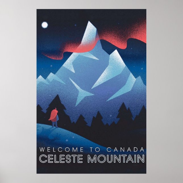 Póster Montaña de juego Celeste (Frente)
