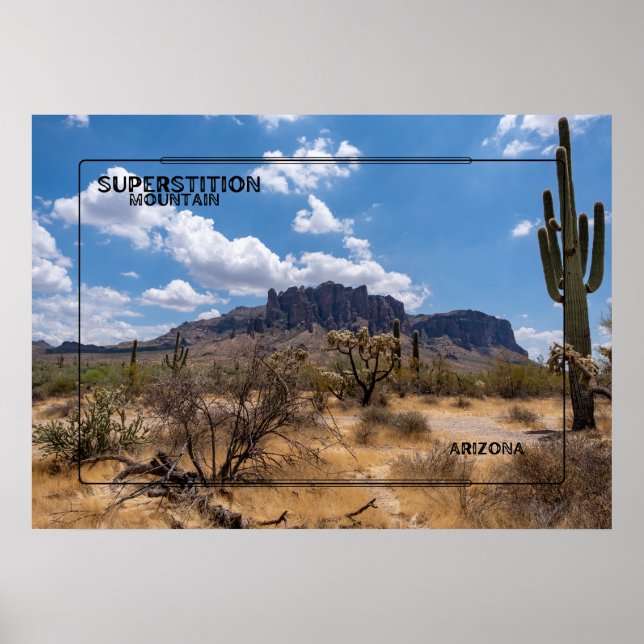Póster Montaña de la Superstición, Arizona (Frente)