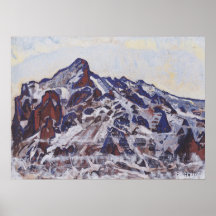 Montaña de los humedales (Paisaje de invierno neva