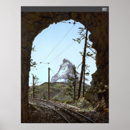Póster Montaña de matterhorn en los Alpes suizos
