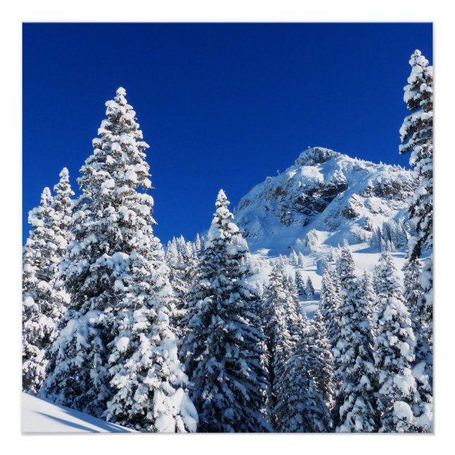 Póster Montaña de nieve (Anverso)