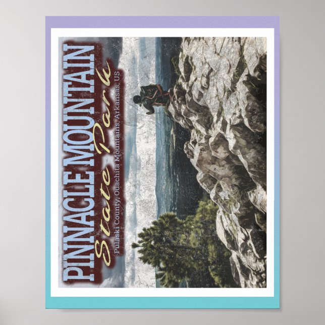 PÓSTER MONTAÑA DE PINNACLE - MONTAÑAS QUACHITA - ARKANSAS (Frente)