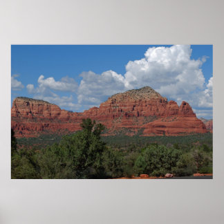 Póster Montaña de rock rojo Sedona 082