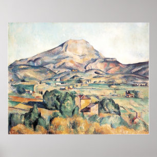 Póster Montaña de Saint-Victoire Barnes Paul Cezanne