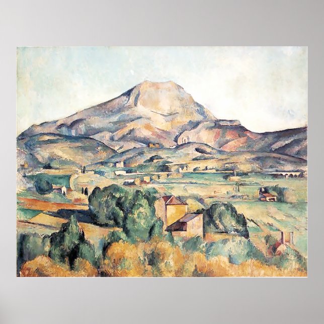 Póster Montaña de Saint-Victoire Barnes Paul Cezanne (Frente)