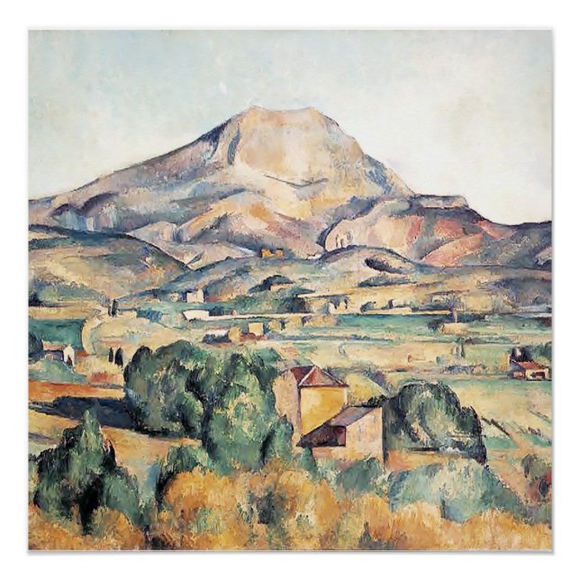 Póster Montaña de Saint-Victoire Barnes Paul Cezanne (Anverso)