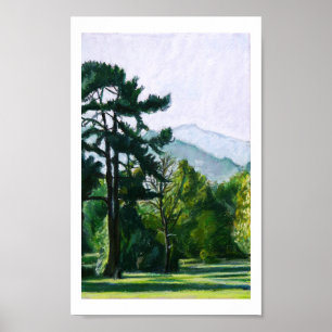 Póster Montaña de Sugarloaf de Abergavenny, País de