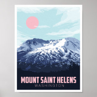 Póster Montaña del Monte Saint Helens, Washington