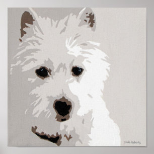 Póster Montaña del oeste Terrier