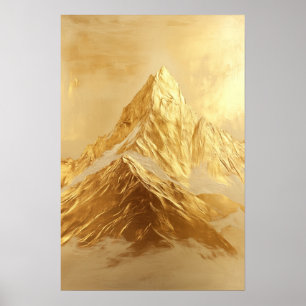 Póster Montaña dorada