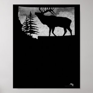 Póster Montana Elk Hunter
