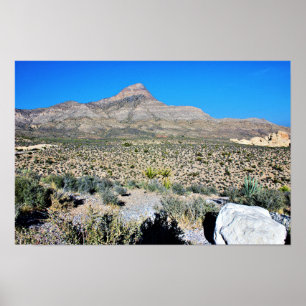 Póster Montaña en el desierto de Nevada