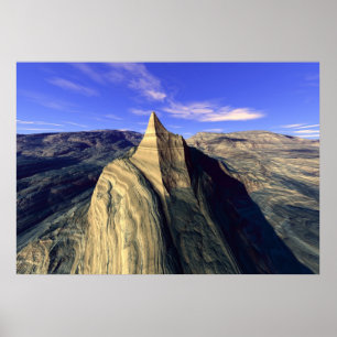 Póster Montaña erosionada