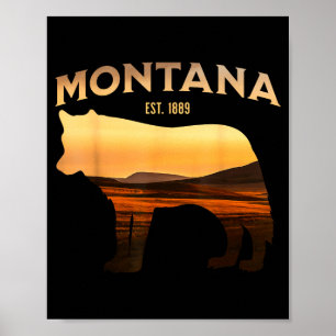 Póster Montana Est 1889 Vista panorámica del desierto del
