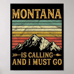 Póster Montana Está Llamando Y Debo Ir
