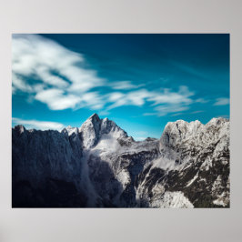 Póster Montaña Jalovec en Eslovenia