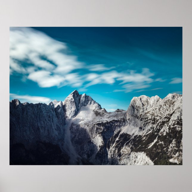 Póster Montaña Jalovec en Eslovenia (Frente)