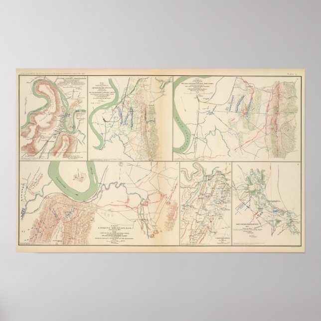 Póster Montaña Lookout, Tennessee (Frente)