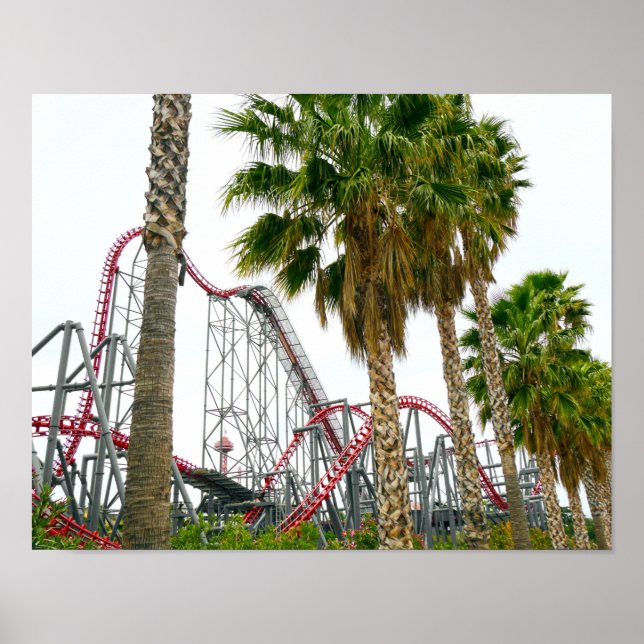 Póster Montaña mágica de las seis banderas (Frente)