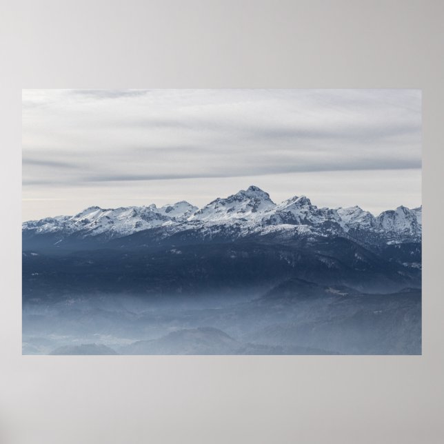 Póster Montaña majestuosa Triglav (Frente)