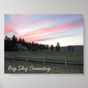 Póster Montana Majesty_Big Sky Country