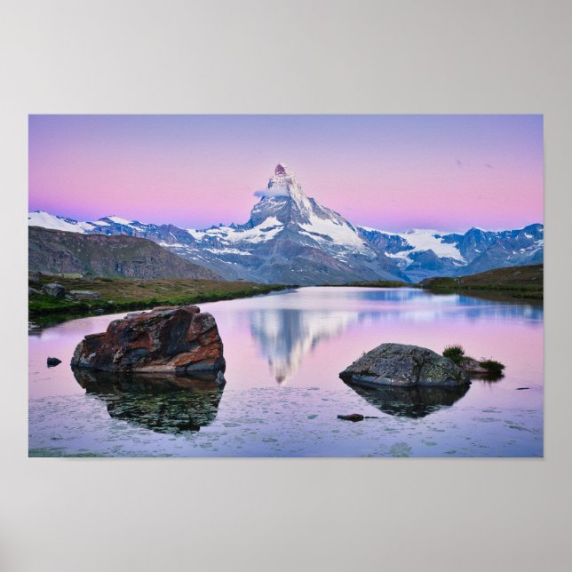 Póster Montaña Matterhorn en Zermatt, Suiza (Frente)