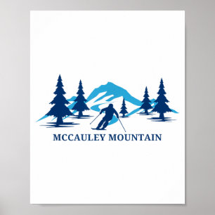 Póster montaña Mccauley nueva york estación de esquí esqu
