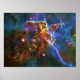 Póster Montaña mística en Carina Nebula - impresionante