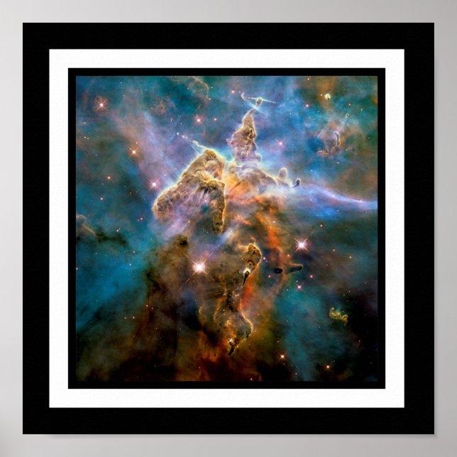 Póster Montaña Mística Nebulosa Carina Foto Espacial Hubb (Frente)