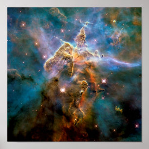 Póster Montaña Mística Nebulosa Carina Foto Espacial Hubb