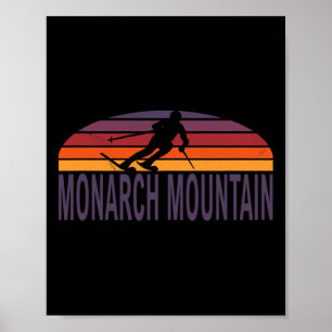 Póster Montaña Monarca Colorado Usa Skyboard Snowboard