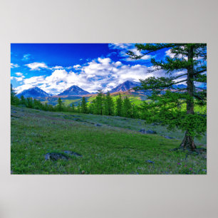 Póster Montaña mongola