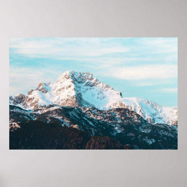 Póster Montaña nevada (Frente)